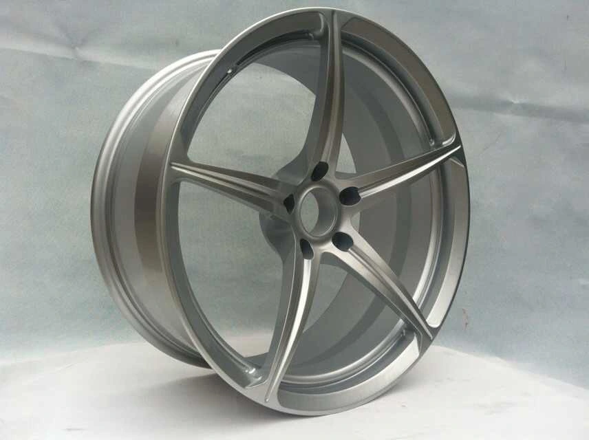 5X114.3 18 Inch Wheel 5 Hole Offset 35 Silver Wide Lip Work Style Racing Alloy Wheels for Tesla